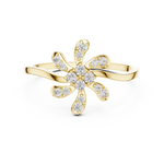 Gold Ring DR-6297, Yellow Gold, view 4