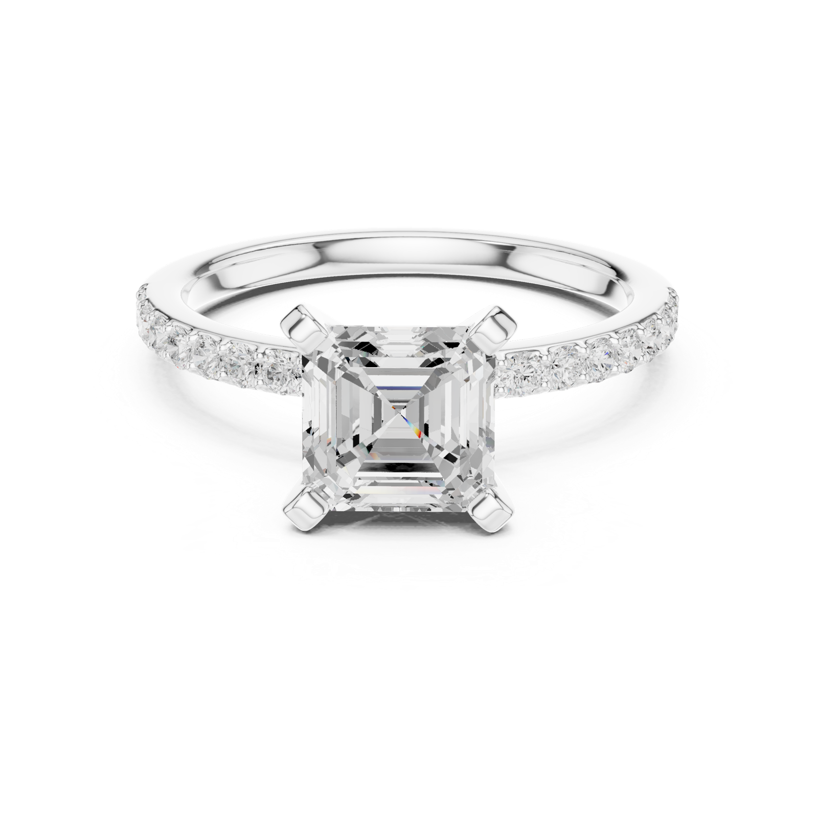 Gold Ring DDLR-884, White Gold, view 4
