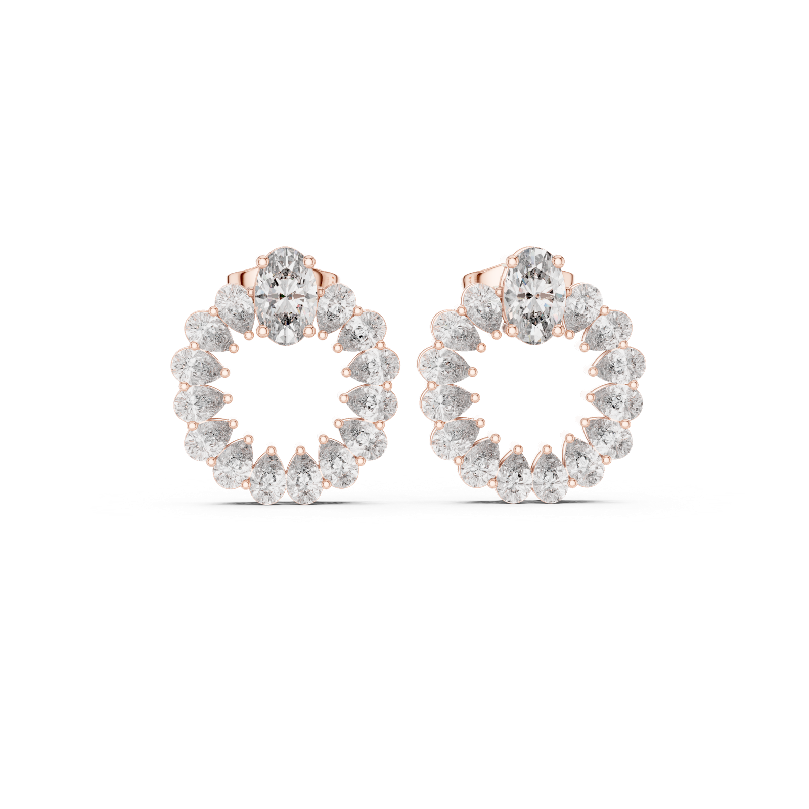 Gold Earrings L29-1, Rose Gold