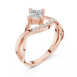 Gold Ring DDLR-487, Rose Gold, view 2