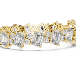 14K Solid Gold Lab Diamond Bracelet, Yellow Gold, view 3