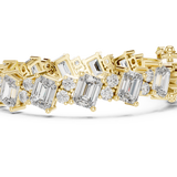 14K Solid Gold Lab Diamond Bracelet, Yellow Gold, view 3