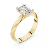 Gold Jewelry L36-8, Emerald center stone, Yellow Gold, view 2