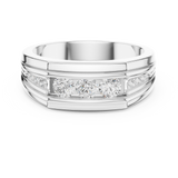 Gold Men's Ring GGR-0014, White Gold, view 4
