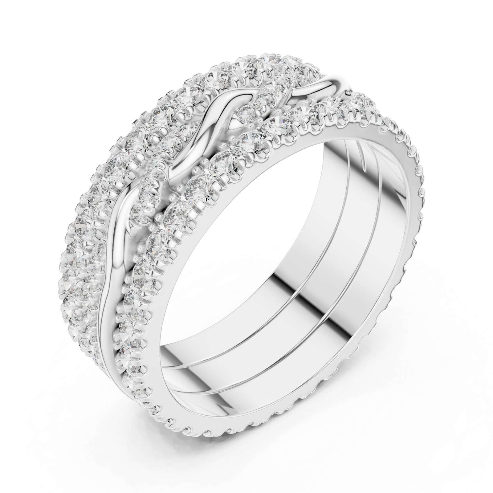 Gold Ring DDLR-234, White Gold, view 2