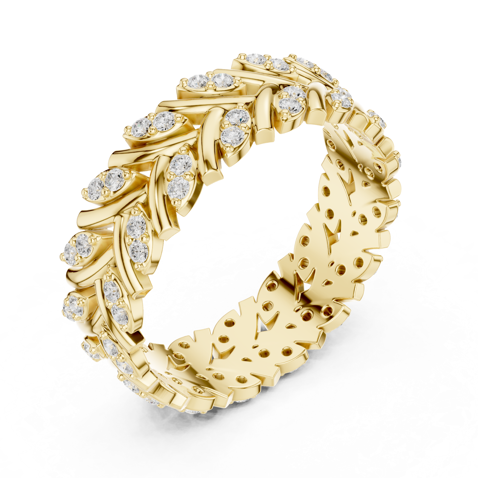 Gold Ring R35, Yellow Gold, view 2