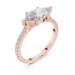 Gold Ring DDLR-201, Rose Gold, view 2