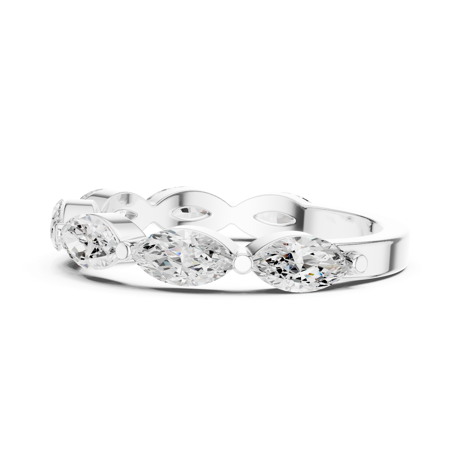 Gold Ring DDLR-379, White Gold, view 3