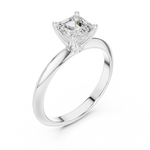Gold Jewelry L36-6, Asscher center stone, White Gold, view 2