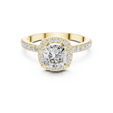 Gold Ring DDLR-1100, Yellow Gold, view 4