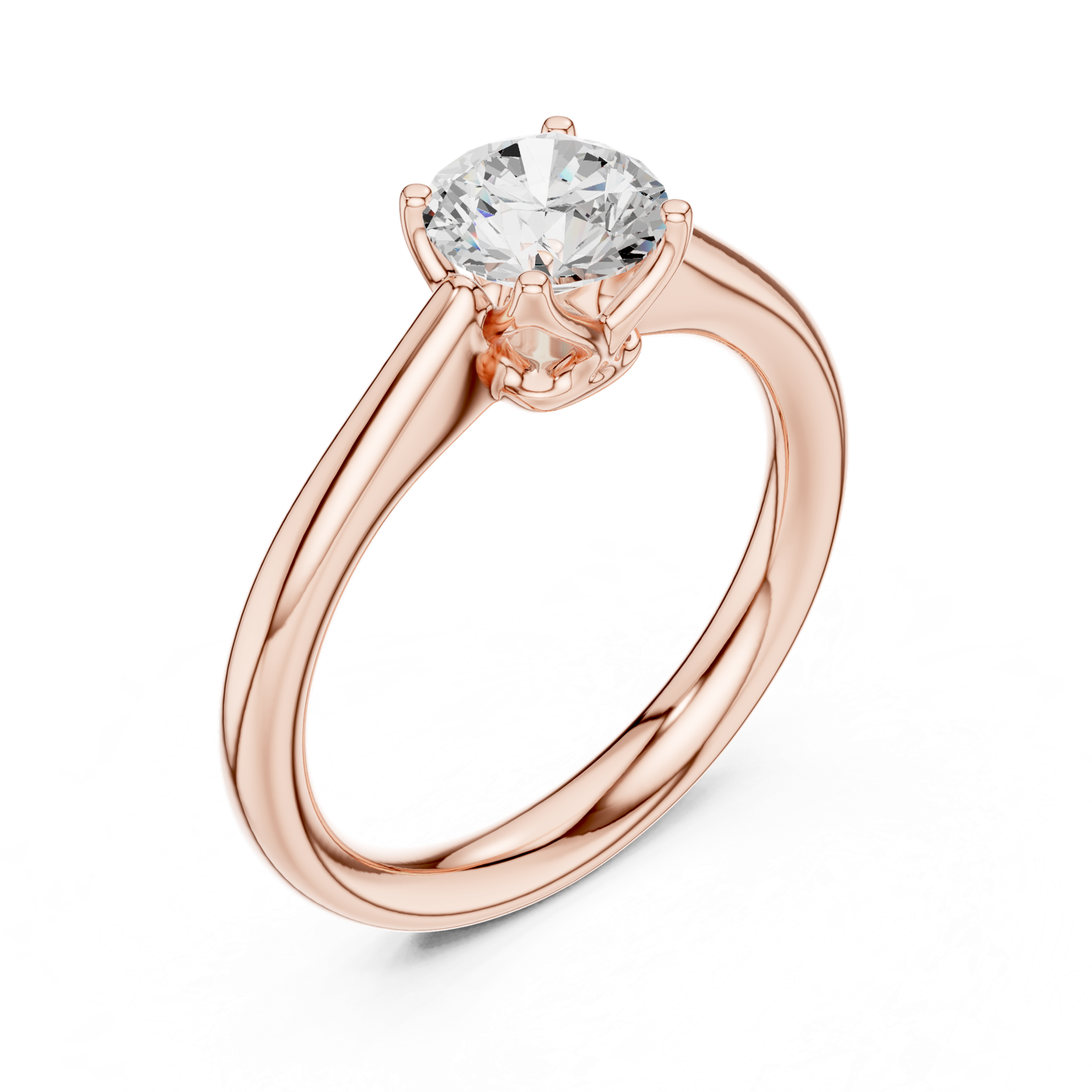 Gold Ring DDLR-564, Rose Gold, view 2