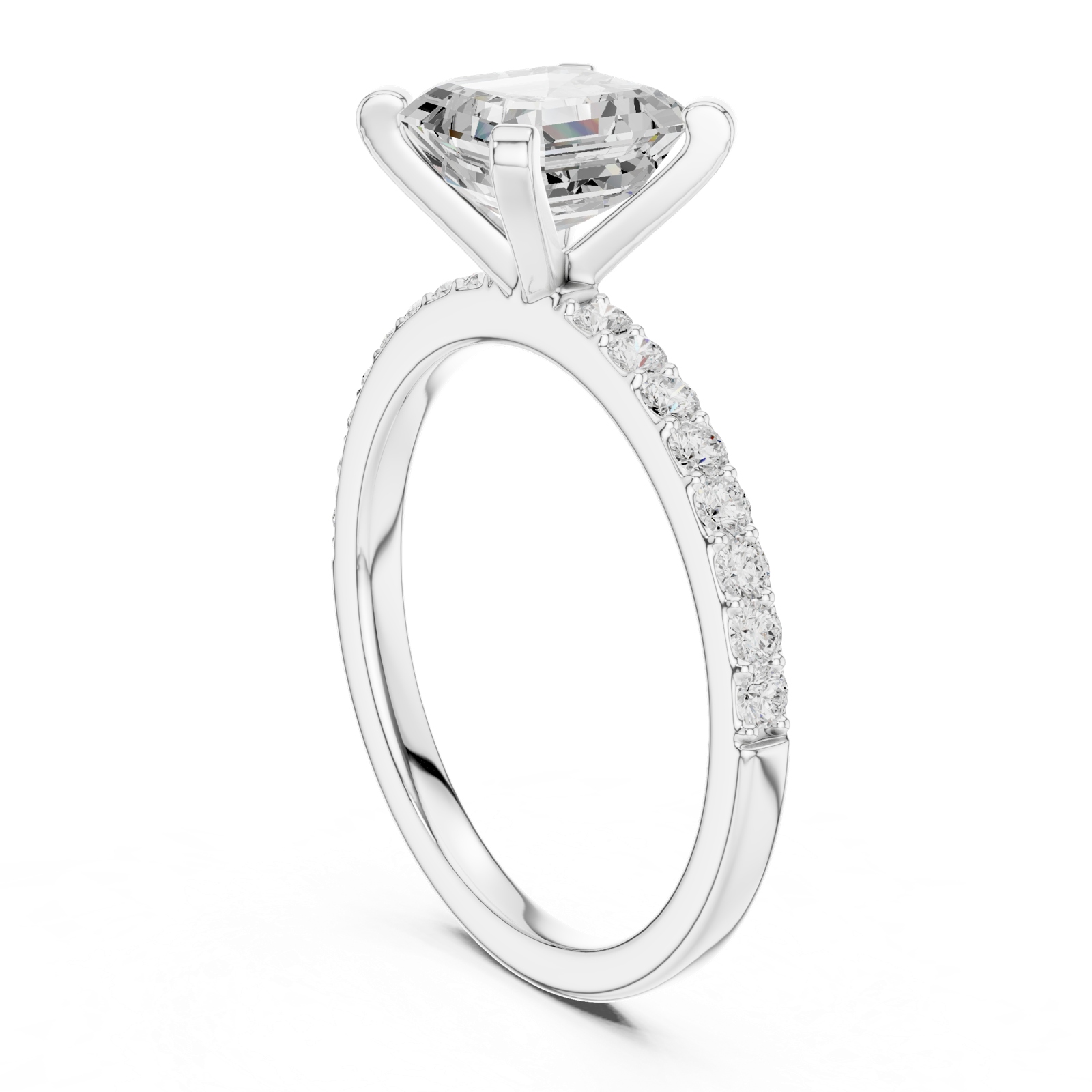 Gold Ring DDLR-884, White Gold, view 1