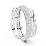 Gold Ring R23, White Gold, view 1