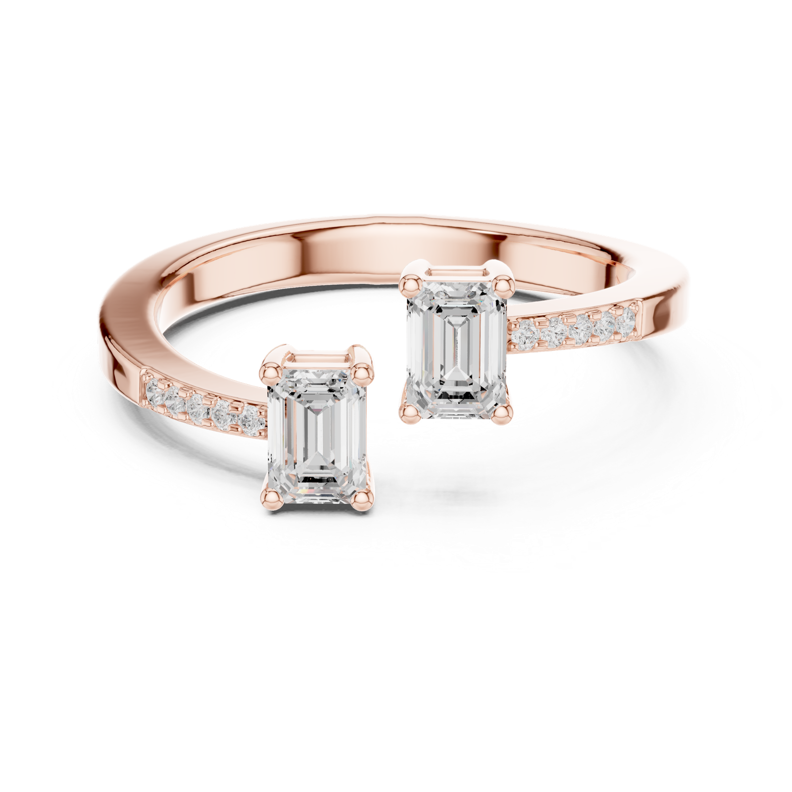 Gold Ring DDLR-481, Rose Gold, view 4