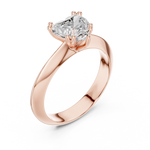 Gold Jewelry L36-8, Heart center stone, Rose Gold, view 2