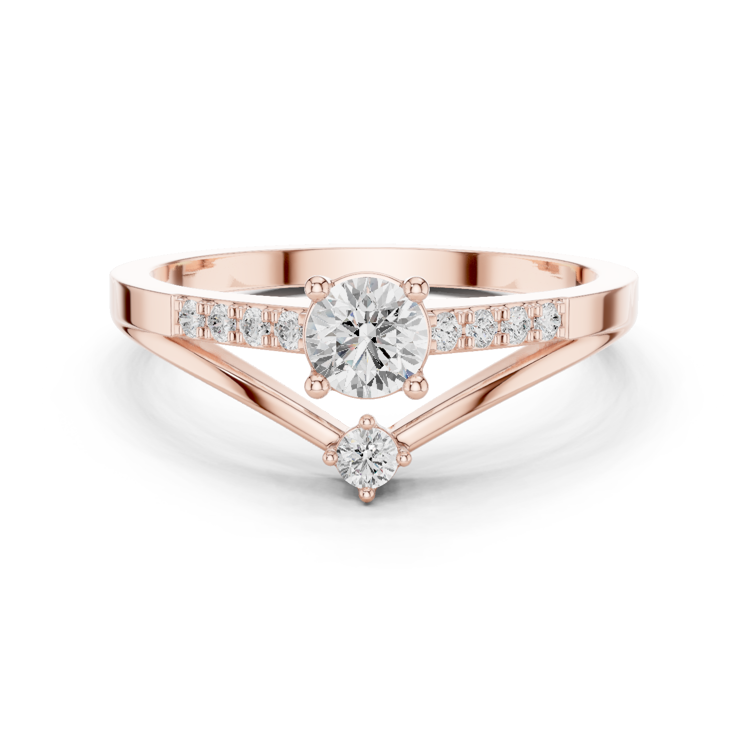 Gold Ring DDLR-835, Rose Gold