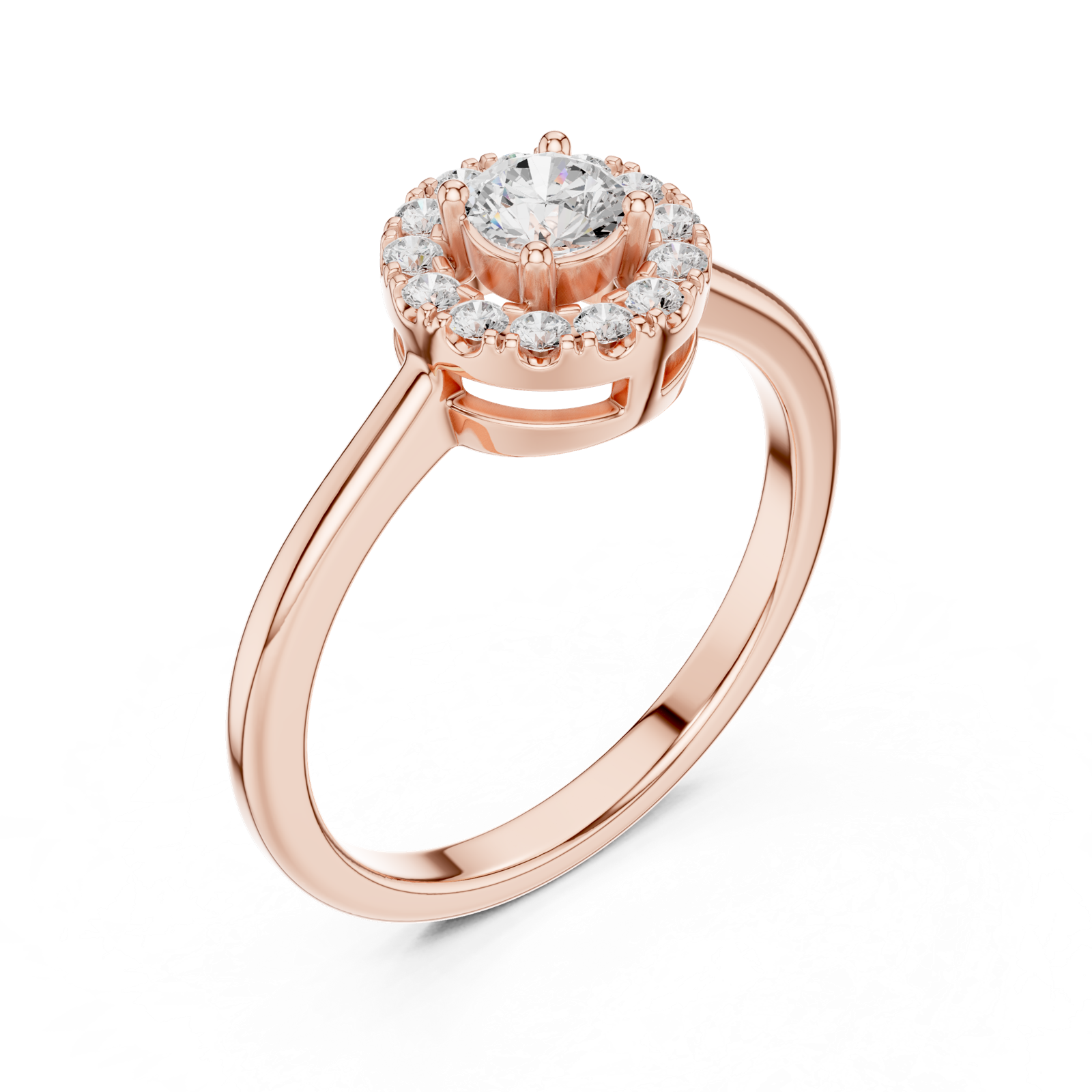 Gold Ring DDLR-833, Rose Gold, view 2