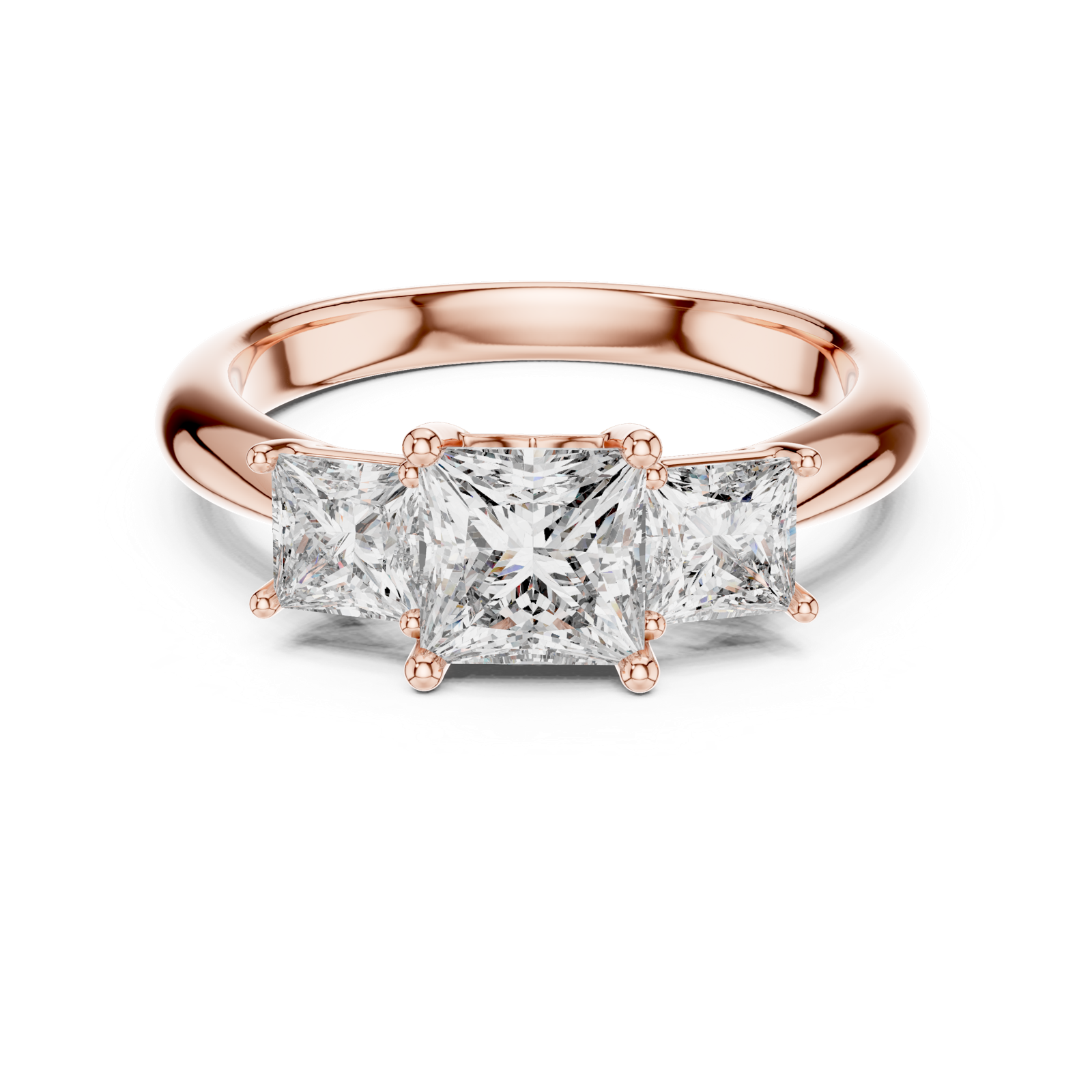 Gold Ring DDLR-044, Rose Gold, view 4