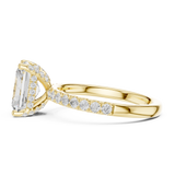 Gold Ring DDLR-161, Radiant center stone, Yellow Gold, view 3