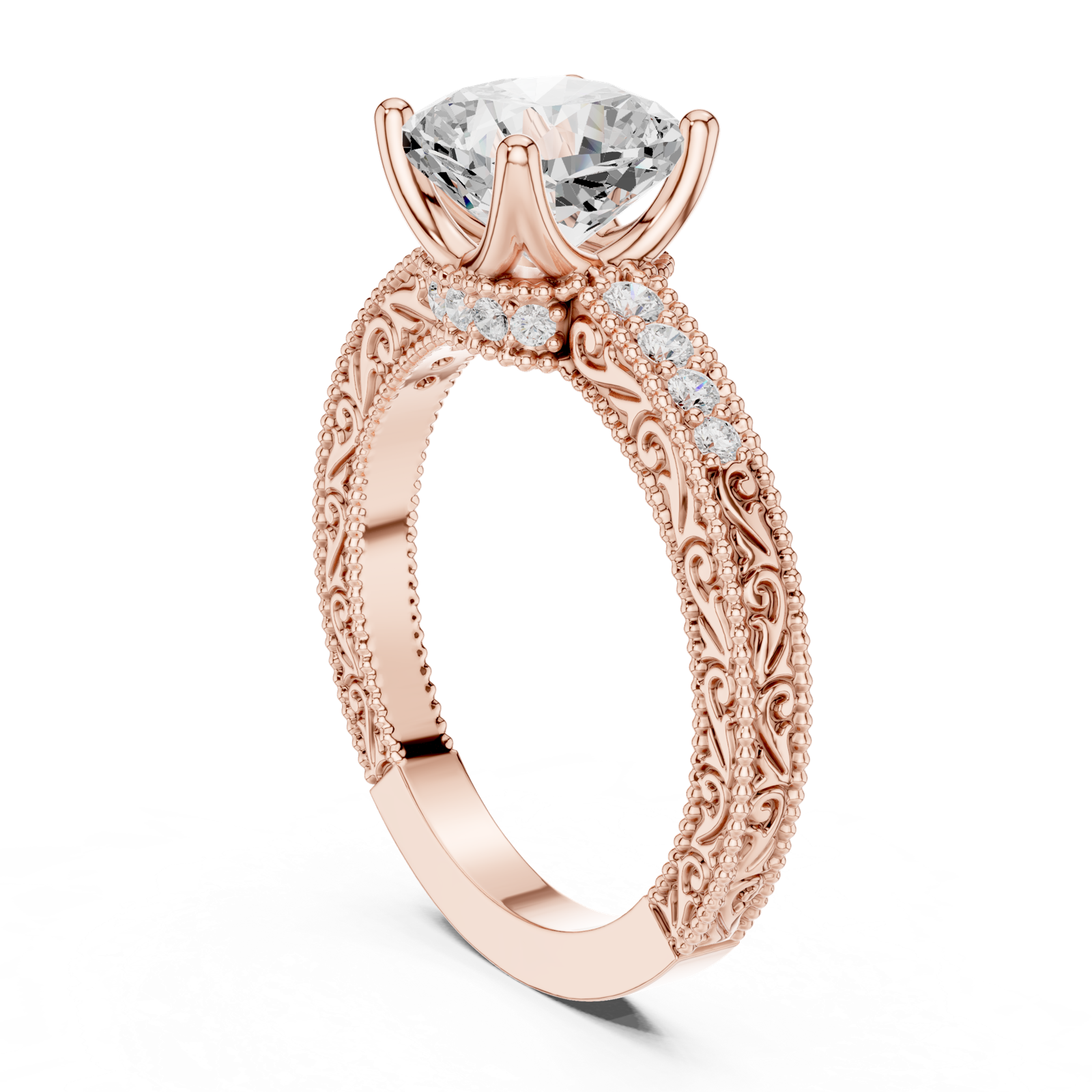 Gold Ring DDLR-977, Rose Gold