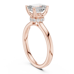Gold Ring DDLR-176, Emerald center stone, Rose Gold, view 1