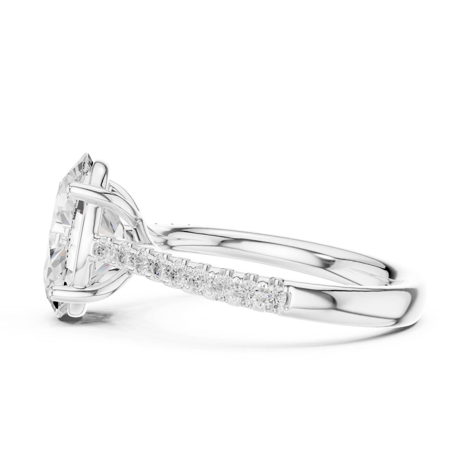Gold Ring DDLR-729, White Gold, view 3
