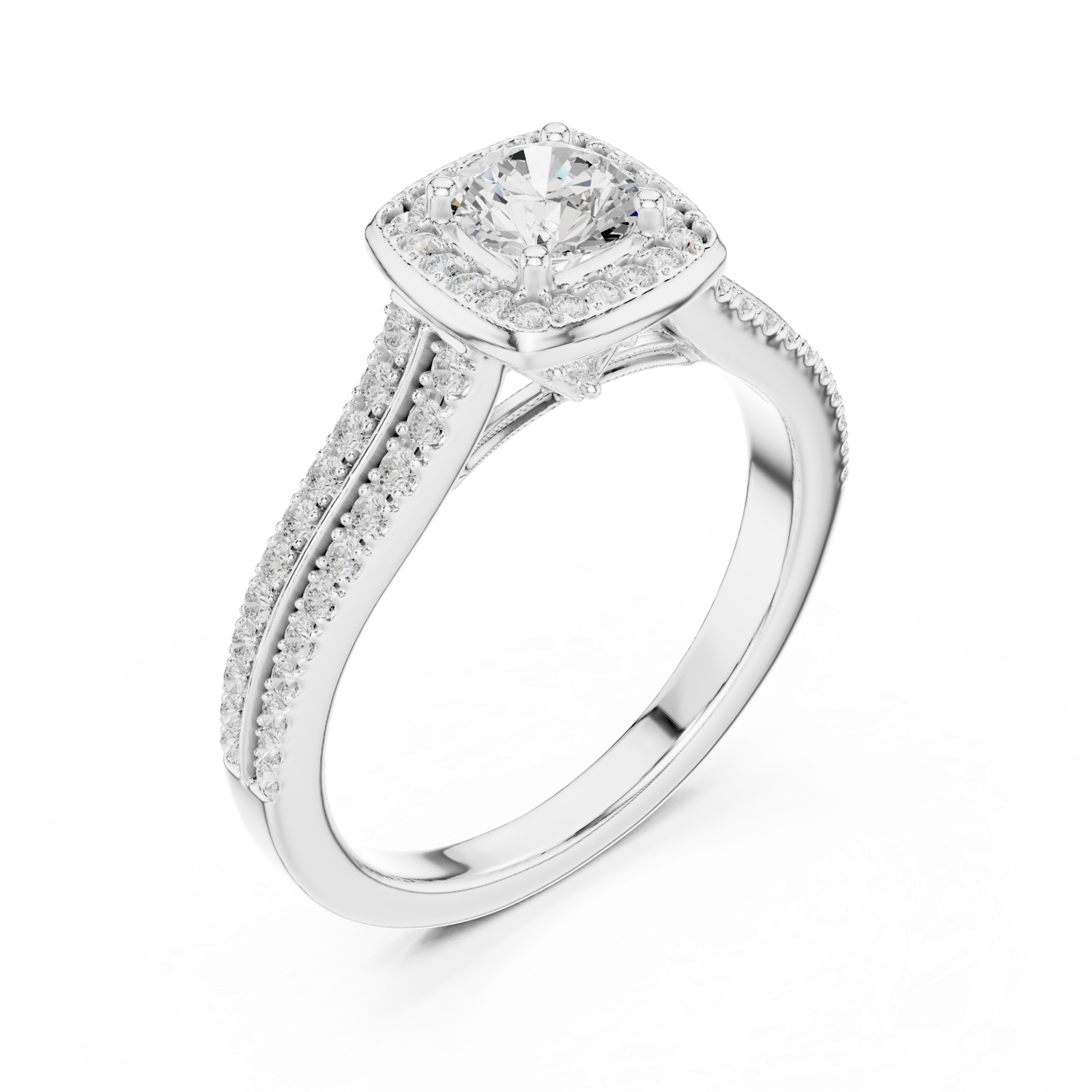 Gold Ring LR-0248, White Gold, view 2