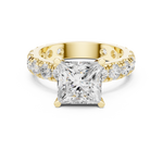 Gold Jewelry L35-63, Princess center stone, Yellow Gold, view 4