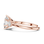 Gold Ring DDLR-041, Oval center stone, Rose Gold, view 3