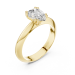 Gold Jewelry L36-8, Pear center stone, Yellow Gold, view 2