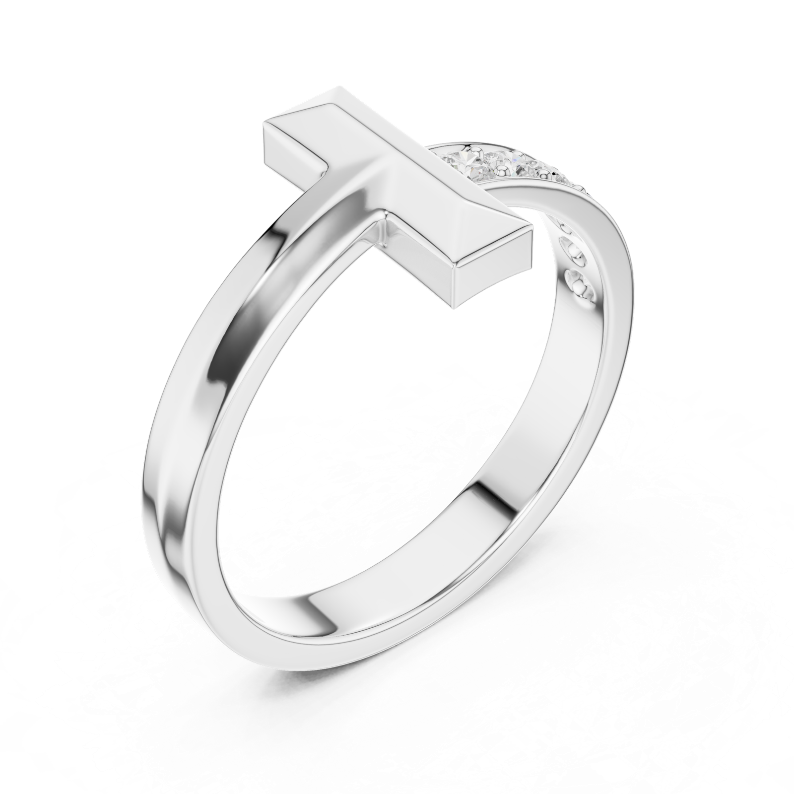Gold Ring SBMR(3), White Gold, view 2