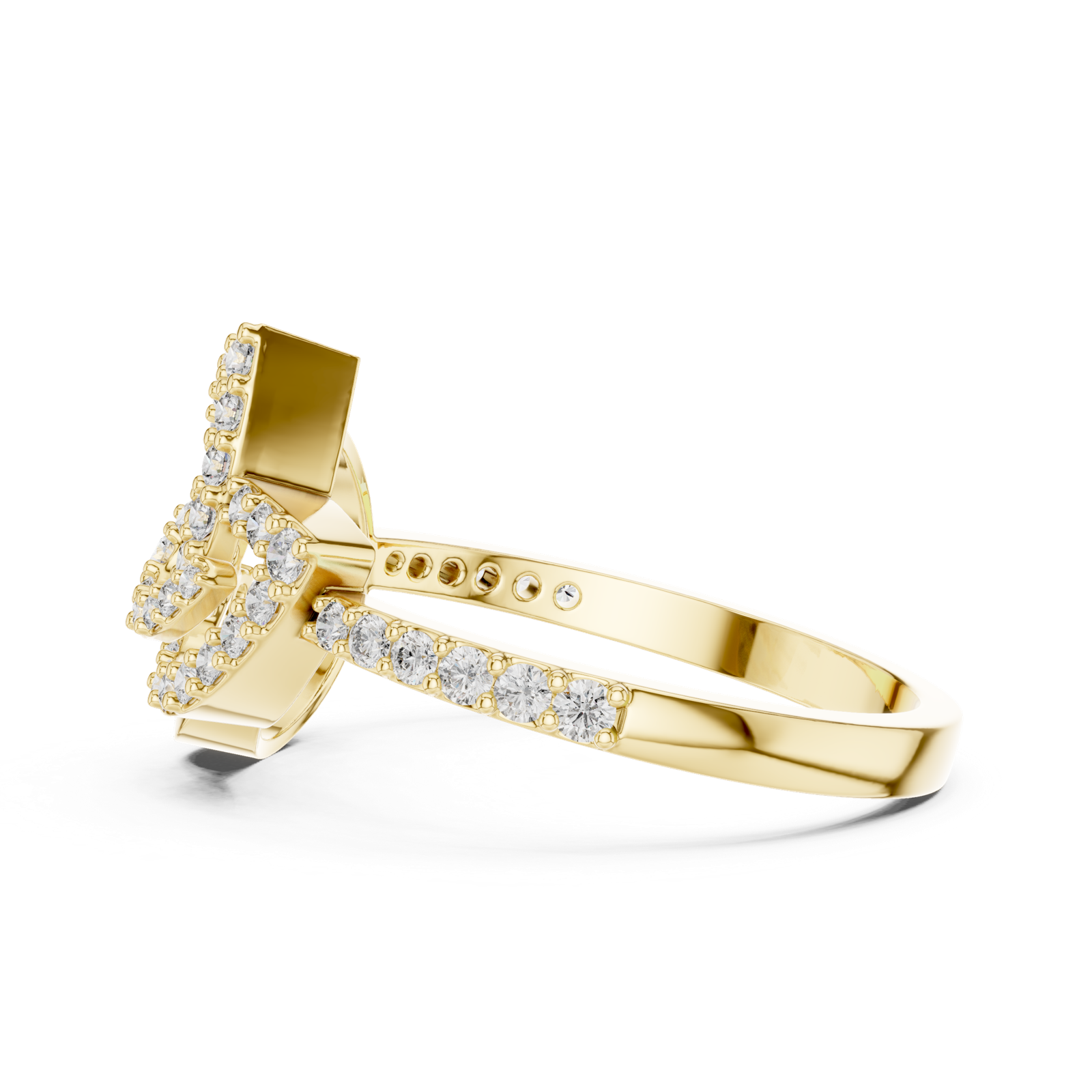 Gold Ring LR-01 (74), Yellow Gold, view 3