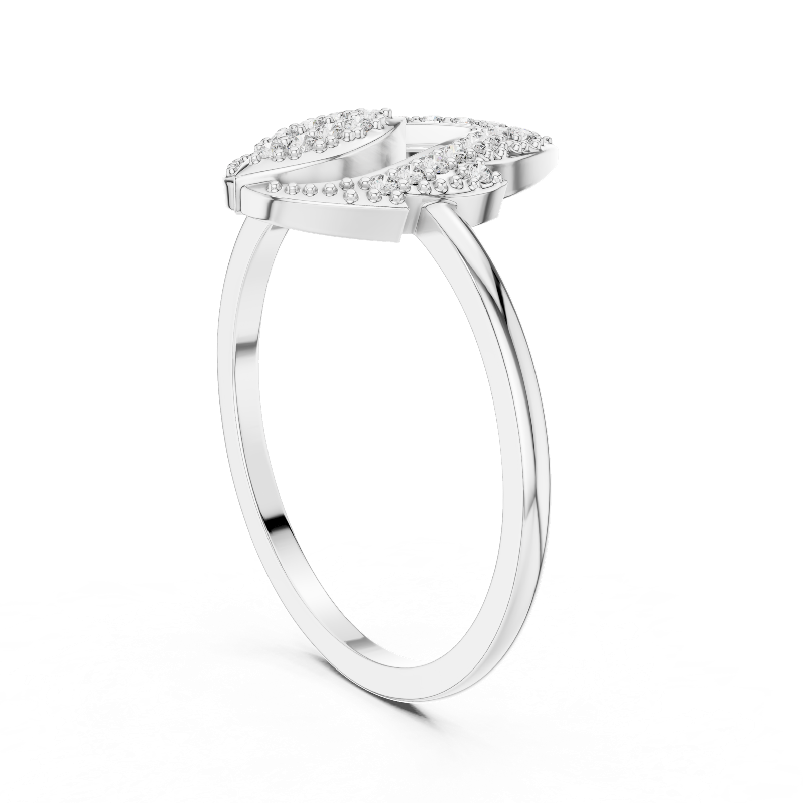 Gold Ring DR-6321, White Gold, view 1
