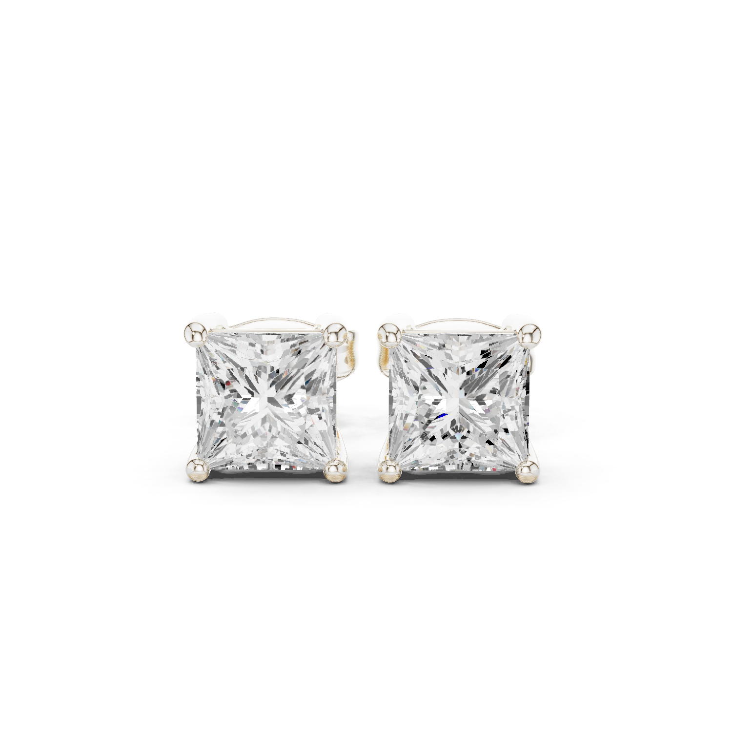 Gold Earrings SBER(7), White Gold