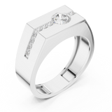 Gold Ring DDLR-390, White Gold, view 2