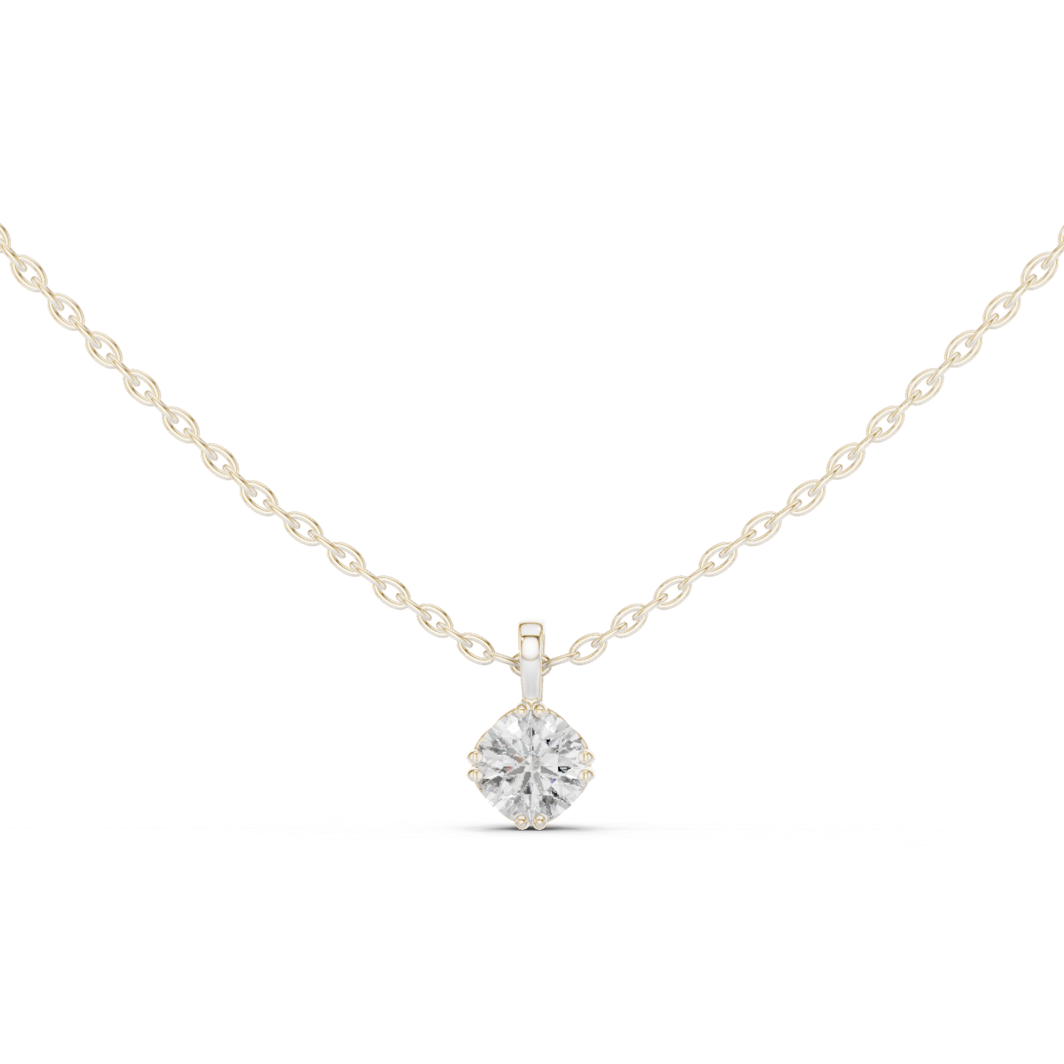 Gold Pendant GPD-0038, White Gold