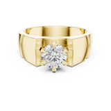 Gold Men's Ring GGR-0027, Yellow Gold, view 4