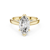 Gold Jewelry, Marquise center stone, Yellow Gold, view 4
