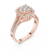 Gold Ring L03-1242, Rose Gold, view 2