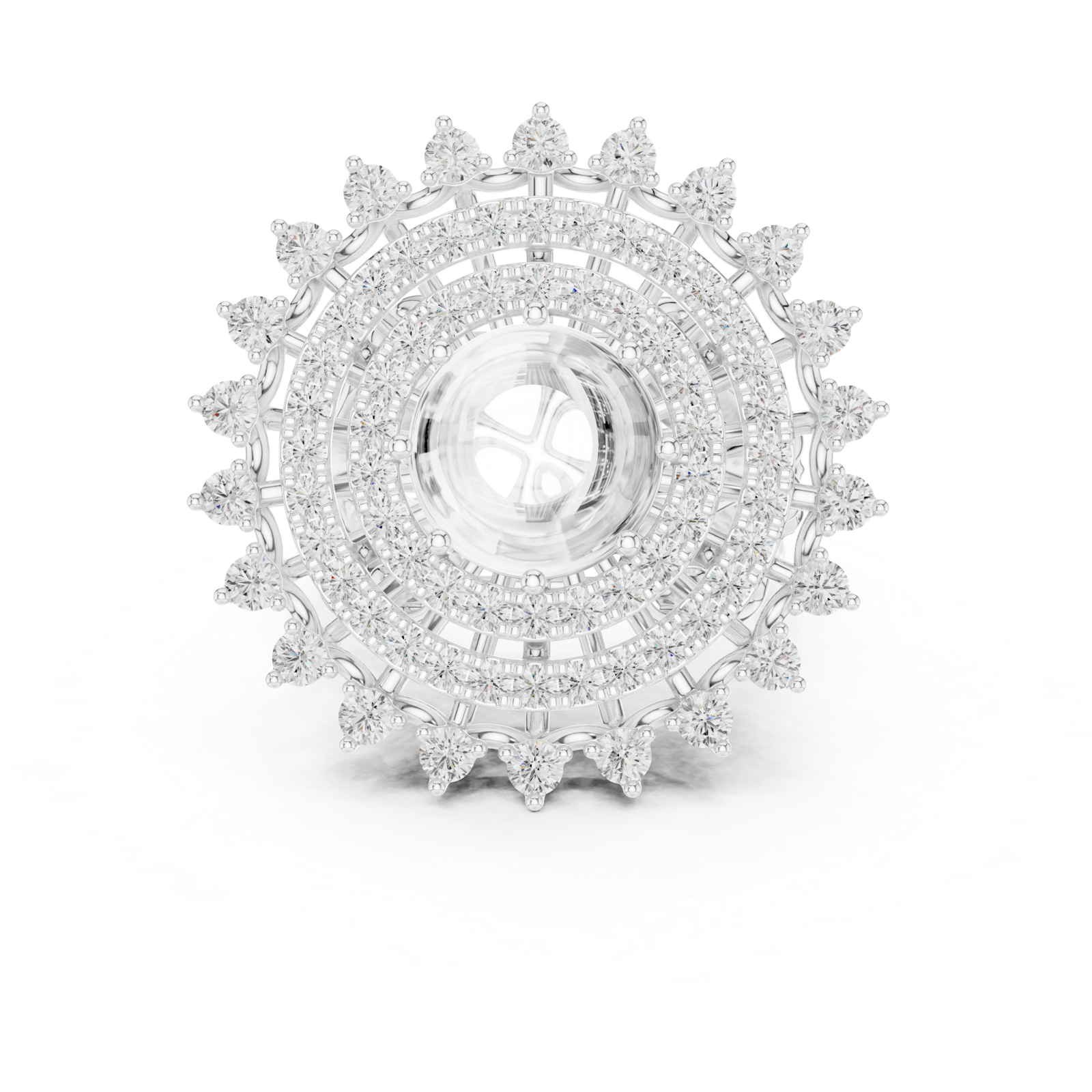Gold Ring DDLR-749, White Gold, view 4