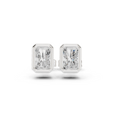 Gold Jewelry DDER-001, Radiant center stone, White Gold