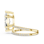 Gold Jewelry L35-39, Marquise center stone, Yellow Gold, view 3