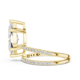 Gold Jewelry L35-39, Marquise center stone, Yellow Gold, view 3