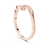 Gold Ring DDLR-811, Rose Gold, view 1
