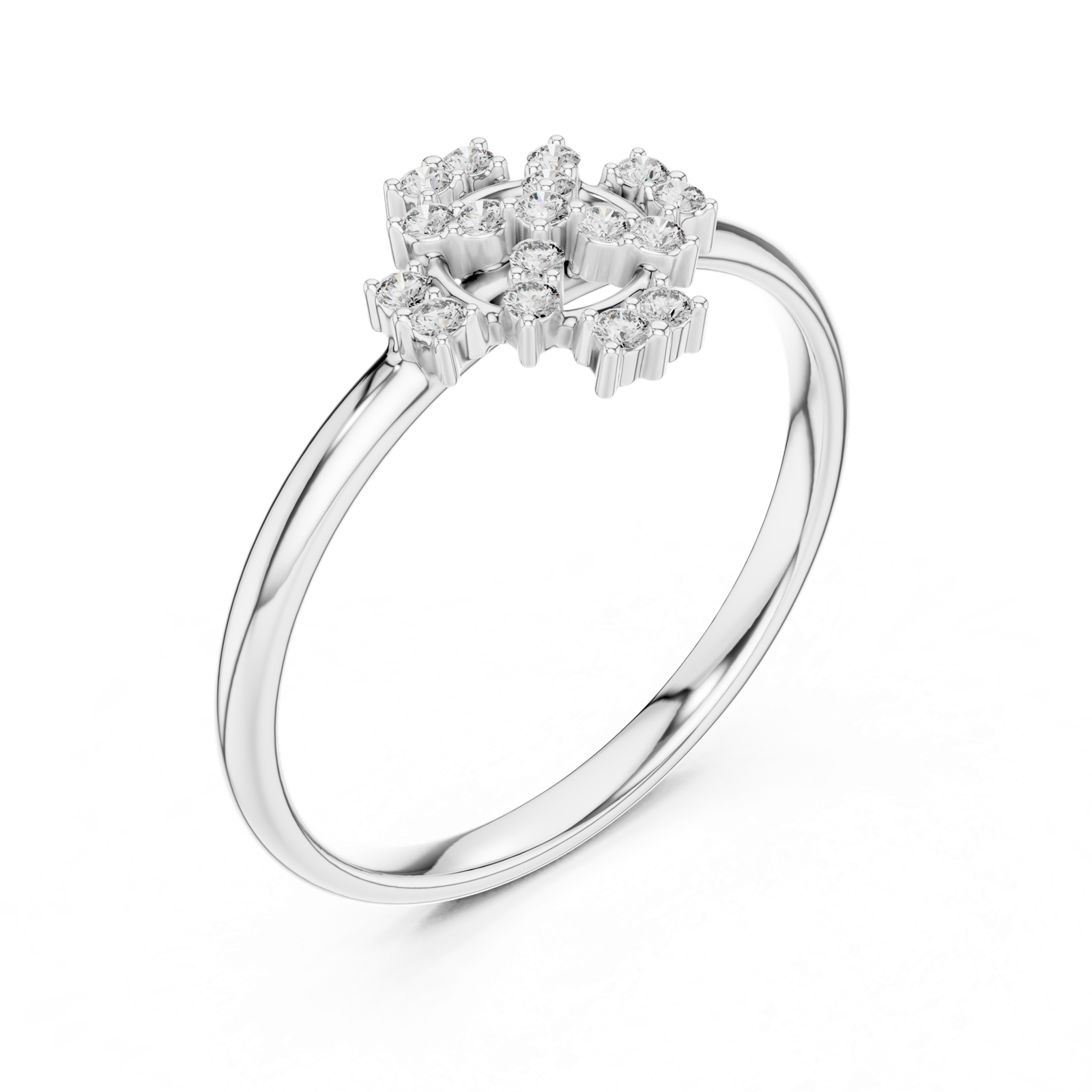 Gold Ring 1 (428), White Gold, view 2