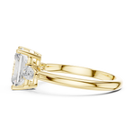 Gold Ring DDLR-035, Radiant center stone, Yellow Gold, view 3