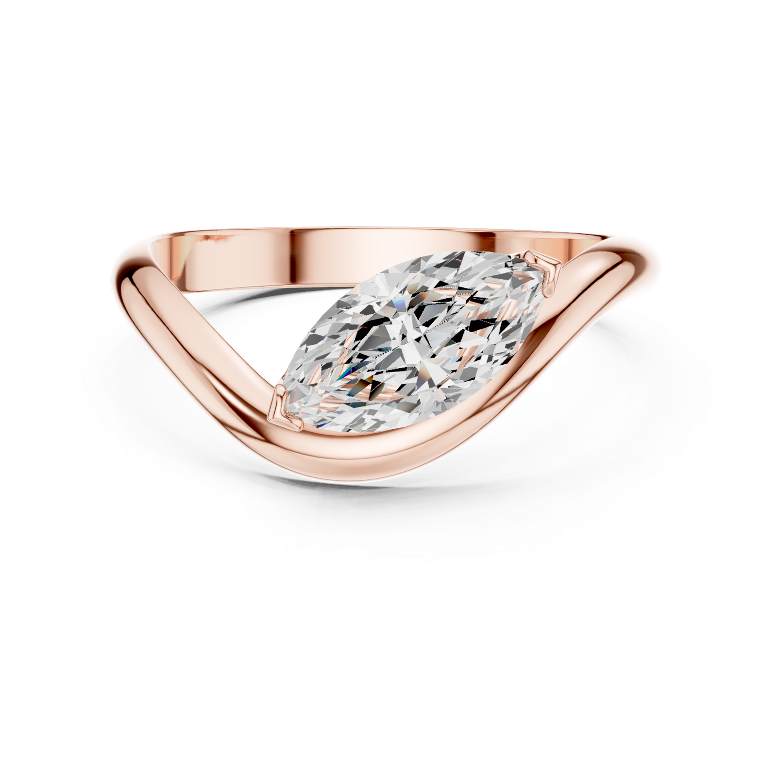 Gold Ring SBWR(30), Rose Gold, view 4