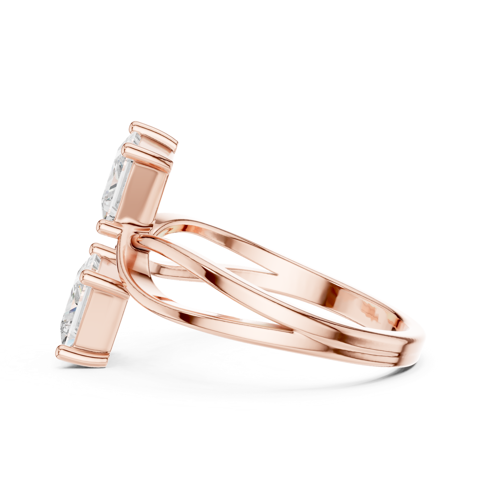 Gold Ring DDLR-470, Rose Gold, view 3
