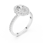 Gold Ring DDLR-1054, White Gold, view 2