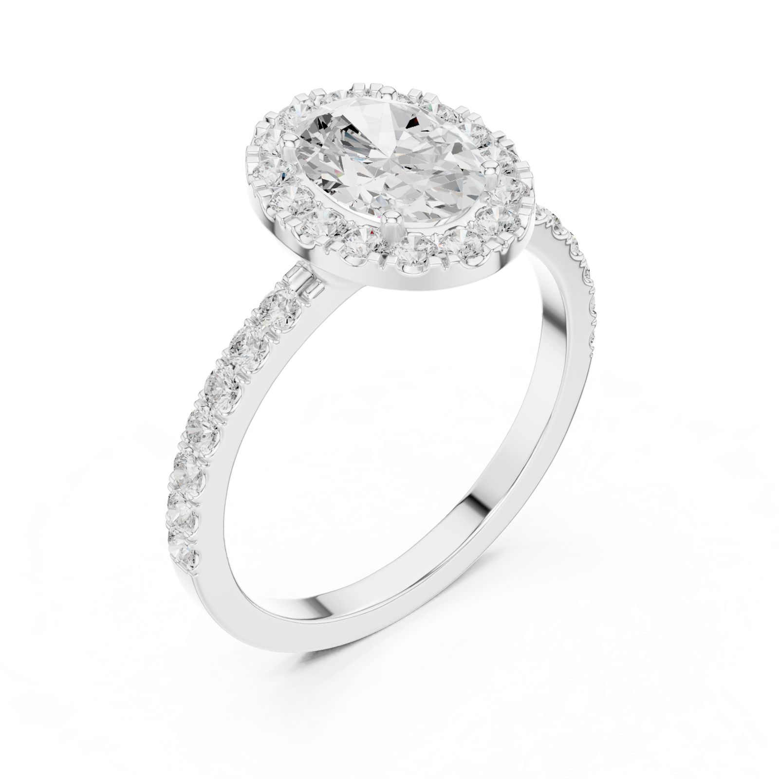 Gold Ring DDLR-1054, White Gold, view 2